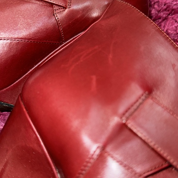 Derek Lam Marta Buckle Leather Wedge Bootie in Carnelian Holiday Red 8.5 Boots - Picture 13 of 13